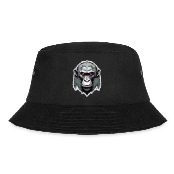 Affe / Tier / Zoo / Babian / Wild / Comic - Bucket Hat - Schwarz - Vorne - Lela (165cm)