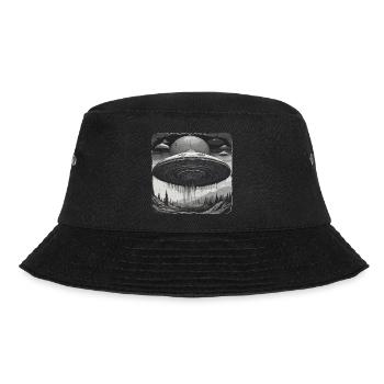Alien / Spaceship / UFO / Area 51 / All / Mars - Bucket Hat - black - Front - Lela (165cm)