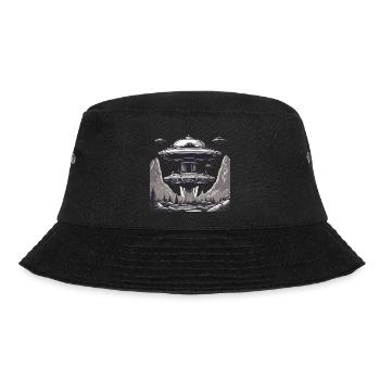 Alien / Spaceship / UFO / Area 51 / All / Mars - Bucket Hat - black - Front - Lela (165cm)