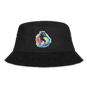 Werwolf / Vollmond / Wesen / Verwandlung / Fluch - Bucket Hat - Schwarz - Vorne - Lela (165cm)