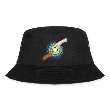 Hundepfote Menschenhand - Bucket Hat - Schwarz - Vorne - Lela (165cm)