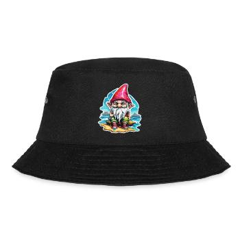 Gartenzwerg / Märchenland / Kobold / Gnom / Logo - Bucket Hat - Schwarz - Vorne - Lela (165cm)