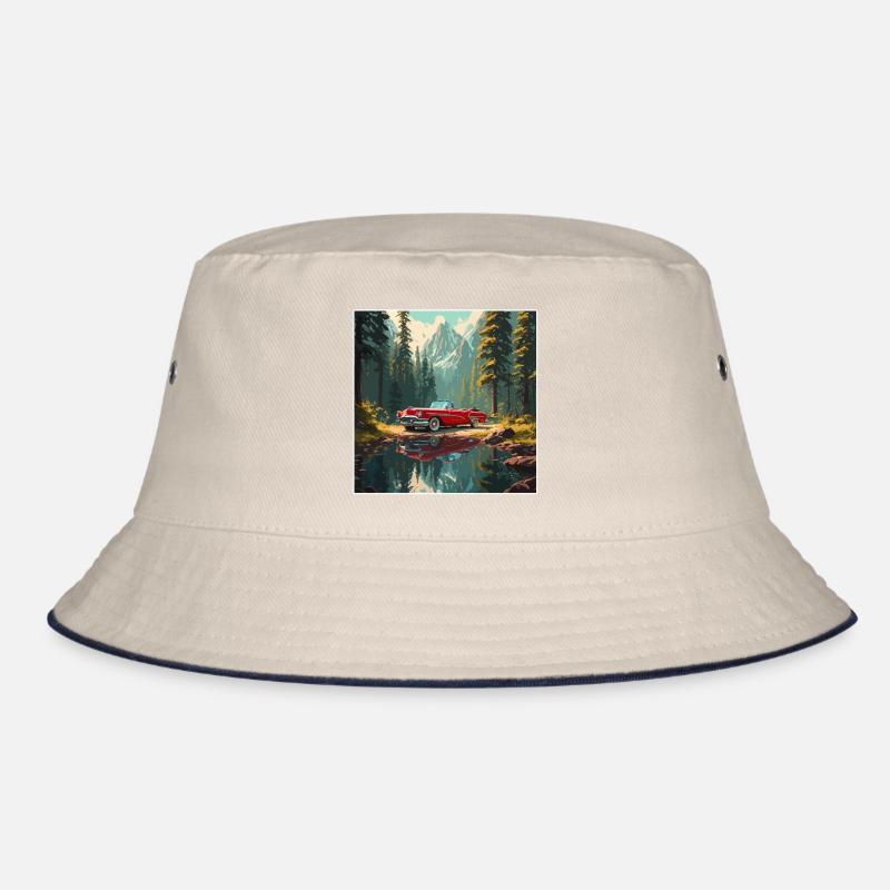 Old Timer / Car / 50s / Retro / Vintage Bucket Hat