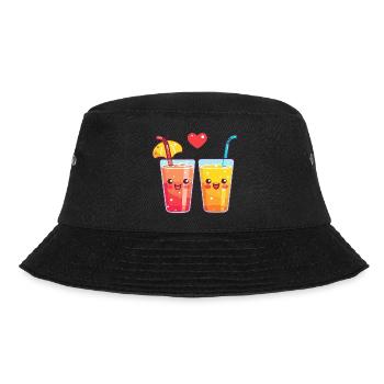 Boisson gazeuseCouple Love Drink Coeur Saint-Valentin - Bob - noir - Devant - Lela (165cm)