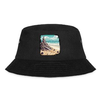 Sandcastle / Building / Playing / Castle / Holiday - Bucket Hat - black - Front - Lela (165cm)