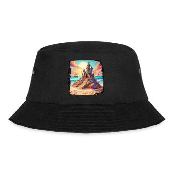 Sandcastle / Building / Playing / Castle / Holiday - Bucket Hat - black - Front - Lela (165cm)
