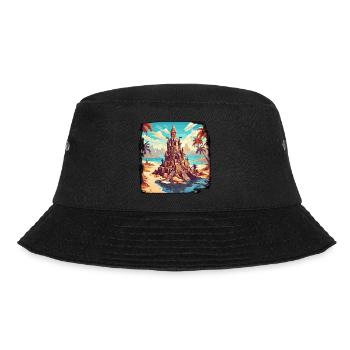 Sandcastle / Building / Playing / Castle / Holiday - Bucket Hat - black - Front - Lela (165cm)