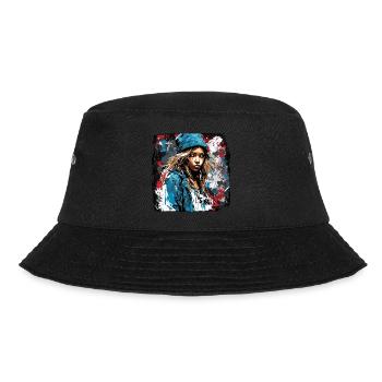 Rapper / Hip Hop / Song / Cool / Rhymes / Beat - Bucket Hat - black - Front - Lela (165cm)