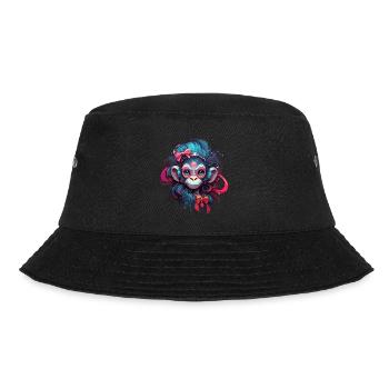 Cute Monkey / Monkey Girl / Cute / Hair Bow - Bucket Hat - black - Front - Lela (165cm)