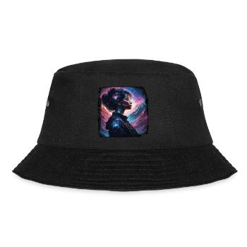 Silhouette / Wald / Porträt / Bäume / Person - Bucket Hat - Schwarz - Vorne - Lela (165cm)