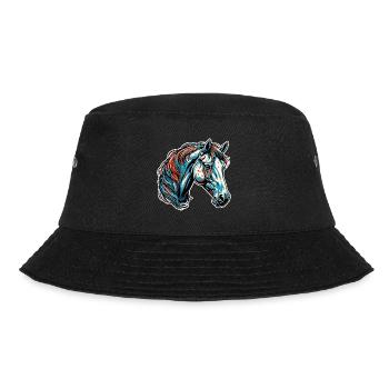 Pony / Horse / Animal / Riding / Mane / Stable - Bucket Hat - black - Front - Lela (165cm)