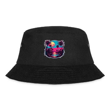 Strand / Insel / Urlaub / Sommer / Sonne / Meer - Bucket Hat - Schwarz - Vorne - Lela (165cm)