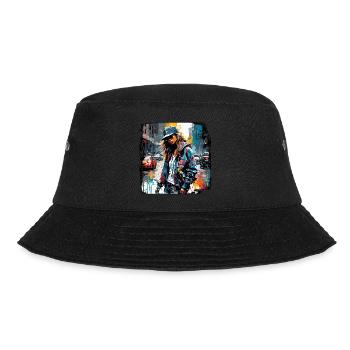 Rapper / Hip Hop / Song / Cool / Rhymes / Beat - Bucket Hat - black - Front - Lela (165cm)
