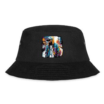 Rapper / Hip Hop / Song / Cool / Rhymes / Beat - Bucket Hat - black - Front - Lela (165cm)