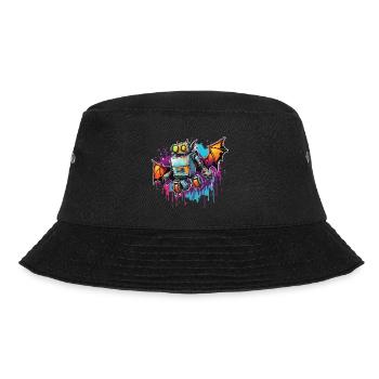 Robot Animal / AI / Mechanized Animals / Comic - Bucket Hat - black - Front - Lela (165cm)
