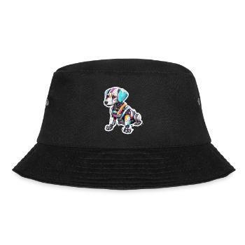 Robot Animal / AI / Mechanized Animals / Comic - Bucket Hat - black - Front - Lela (165cm)