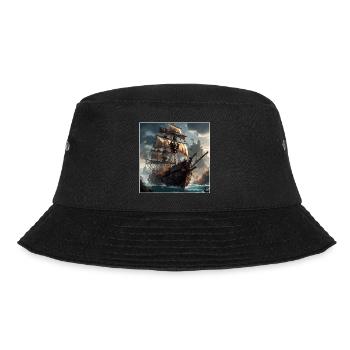 Schiff / Boot / Anker / Meer / Ocean / Kapitän - Bucket Hat - Schwarz - Vorne - Lela (165cm)