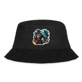 Pirate / Ahoy / Anchor / Captain / Skull / Rum - Bucket Hat - black - Front - Lela (165cm)