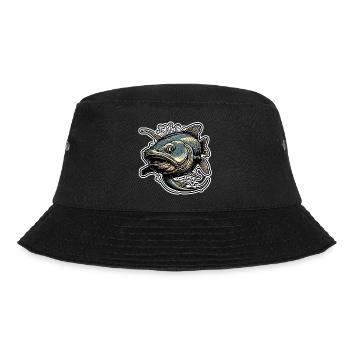 Fisch / Tier / Aquarium / Wasser / Teich / See - Bucket Hat - Schwarz - Vorne - Lela (165cm)