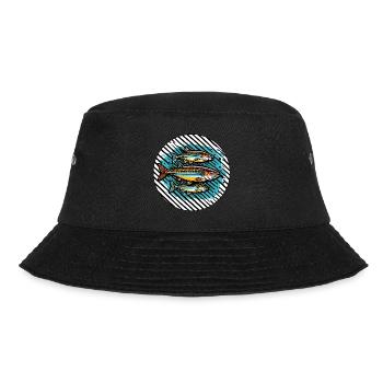 Fisch / Tier / Aquarium / Wasser / Teich / See - Bucket Hat - Schwarz - Vorne - Lela (165cm)