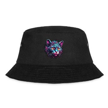 Cool Cat / Funny / Animal / Pet / Crazy - Bucket Hat - black - Front - Lela (165cm)