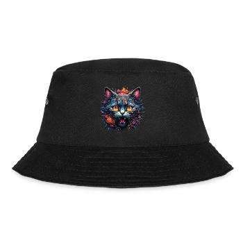 Cool Cat / Funny / Animal / Pet / Crazy - Bucket Hat - black - Front - Lela (165cm)