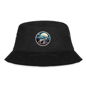 Wolf / Rudel / Wald / Wild / Tierwelt / heulen - Bucket Hat - Schwarz - Vorne - Lela (165cm)