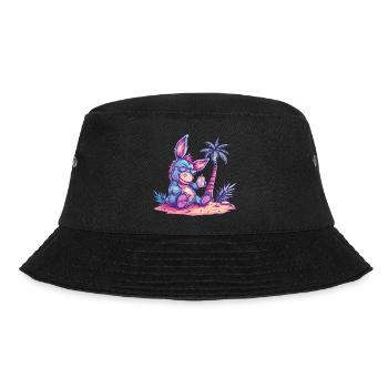 Donkey Summer Beach Vacation - Bucket Hat - black - Front - Lela (165cm)