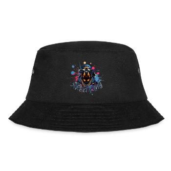 Rottweiler Street King, Hip Hop Style, Streetwear - Bucket Hat - black - Front - Lela (165cm)
