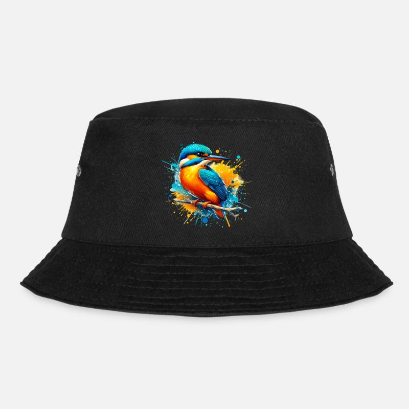 Eisvogel - Bucket Hat - Schwarz