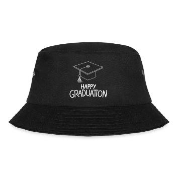 Abschluss Universität Examen - Bucket Hat - Schwarz - Vorne - Lela (165cm)