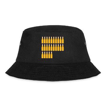 25 Bierflaschen - Bier - 25 Jahre - 25. Geburtstag - Bucket Hat - Schwarz - Vorne - Lela (165cm)