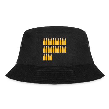 24 Bierflaschen - Bier - 24 Jahre - 24. Geburtstag - Bucket Hat - Schwarz - Vorne - Lela (165cm)