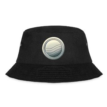 Modernes Abzeichen-Emblem-Design - Bucket Hat - Schwarz - Vorne - Lela (165cm)