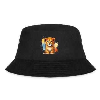 Adorable Watercolor Lion Cub Art - Bucket Hat - black - Front - Lela (165cm)