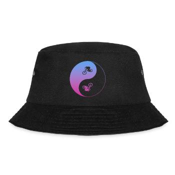 biken fahrrad ebike mtb - Bucket Hat - Schwarz - Vorne - Lela (165cm)