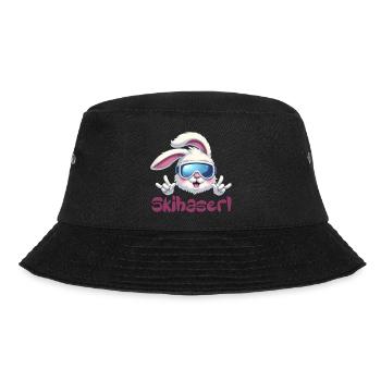 Skihaserl Pistensau Apres Ski - Bucket Hat - Schwarz - Vorne - Lela (165cm)