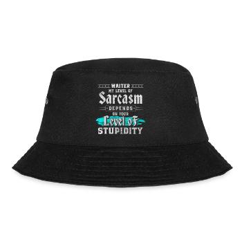 Kellner Fachkraft Arbeit Beruf - Bucket Hat - Schwarz - Vorne - Lela (165cm)