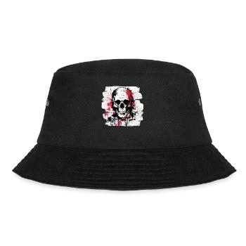 Skull Tattoo Heavy Metal Rocker - Bucket Hat - black - Front - Lela (165cm)