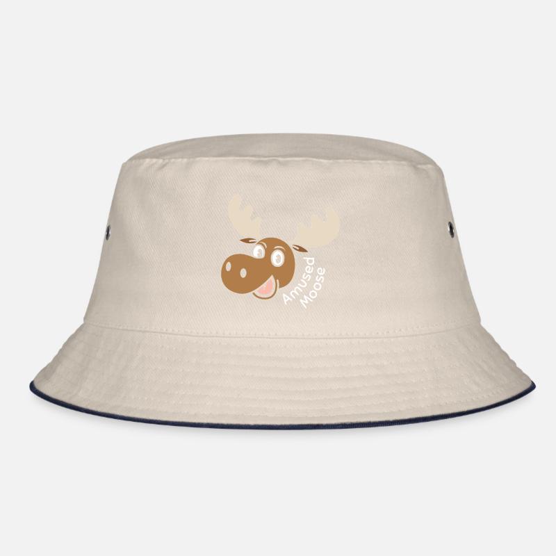 Amüsierter Elch Bucket Hat