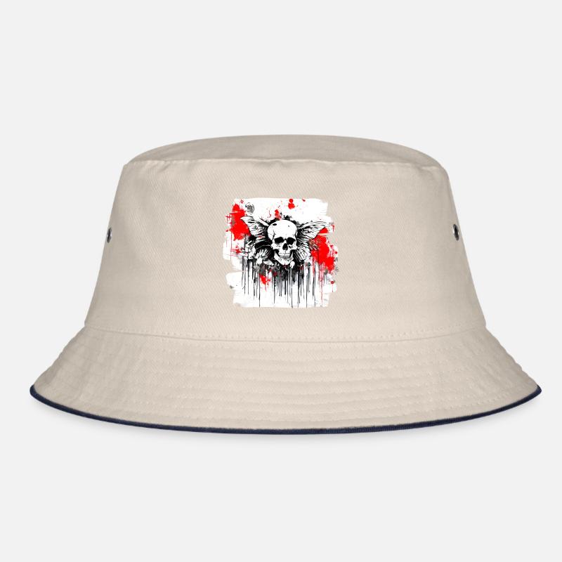 Skull Splash Trash Polka Tattoo Bucket Hat