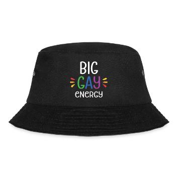 LGBTQ Pride Month - Big Gay Energy - Bucket Hat - black - Front - Lela (165cm)