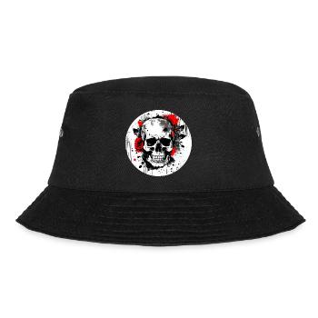 Totenschädel Tattoo Heavy Metal Rocker - Bucket Hat - Schwarz - Vorne - Lela (165cm)