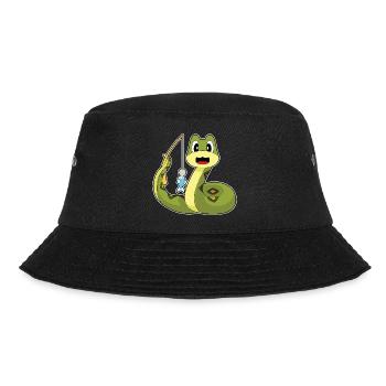 Schlange Angler Fisch Angeln - Bucket Hat - Schwarz - Vorne - Lela (165cm)