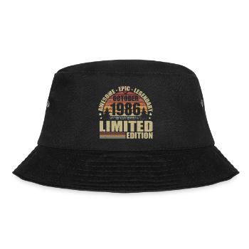 39th Retro Anniversary October 1986 - October 1986 - Bucket Hat - black - Front - Lela (165cm)