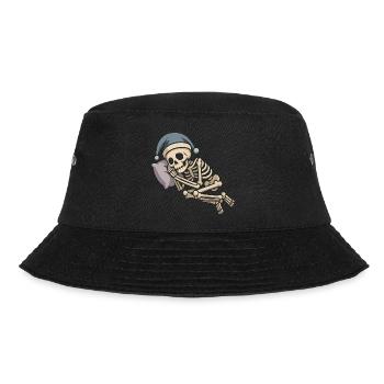Squelette avec chapeau de Père Noël - Bob - noir - Devant - Lela (165cm)