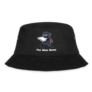 Ninja Pizza Delivery – Fast Cheese Joy - Bucket Hat - black - Front - Lela (165cm)