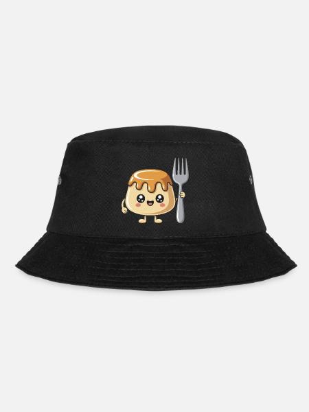 Pudding with fork - Bucket Hat - black