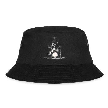 Reindeer Drums Drummer Music Rock Deer - Bucket Hat - black - Front - Lela (165cm)