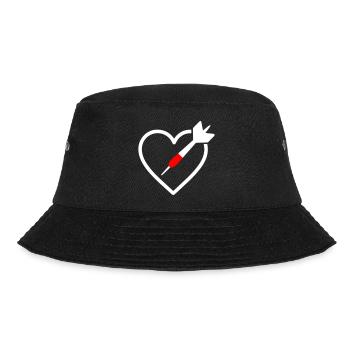 Heart Darts – Precision Lover Design - Bucket Hat - black - Front - Lela (165cm)